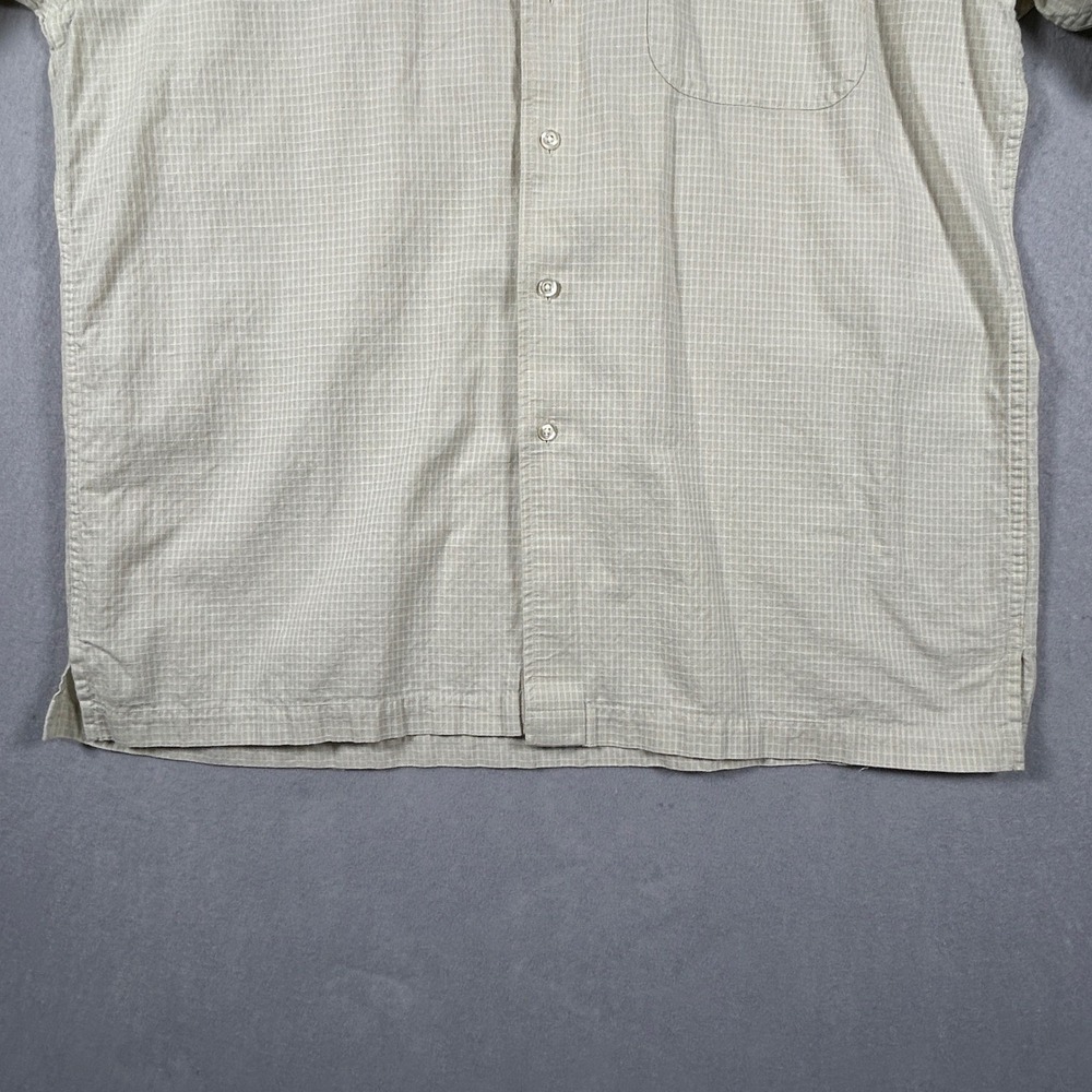 Jos A Bank Shirt Men Large Stays Cool Seersucker Button Down Short Sleeve Green - Picture 2 of 9